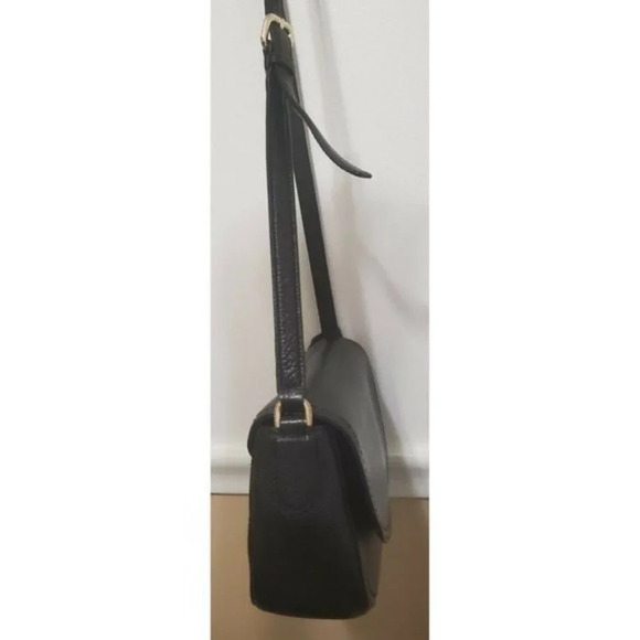 Kate Spade NY Black Pebbled Leather Crossbody Leather Tassel Charm - Picture 6 of 11